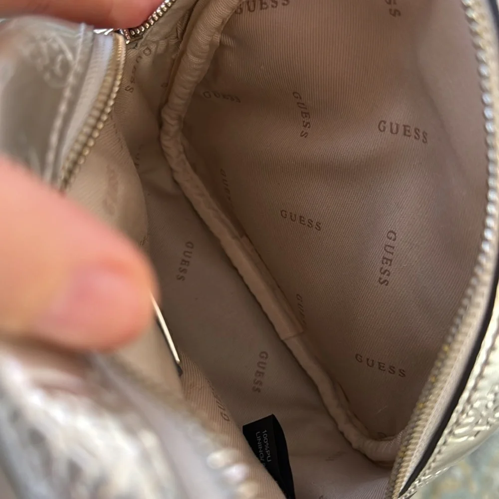 Guess silver mini backpack